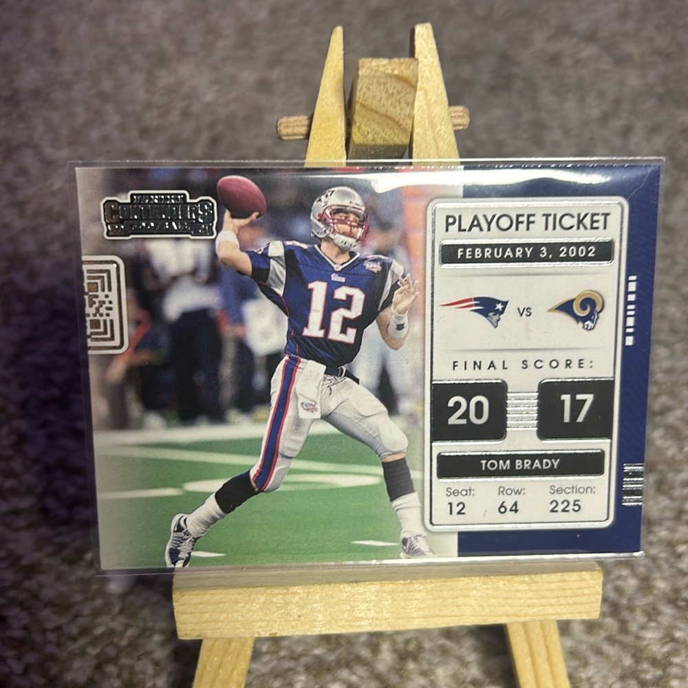 Tom Brady Panini Contenders NFL Football Card #PLT-TBR New England Patriots